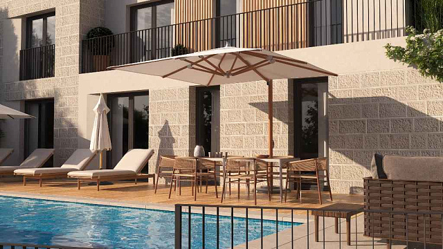 Luxurious villas in the Pine Village complex. Authentic Resort & Spa concept